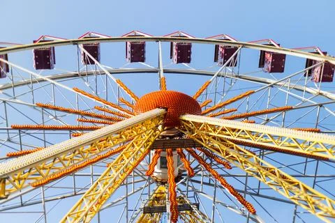 Low angle view of Ferris wheel Stock Photos