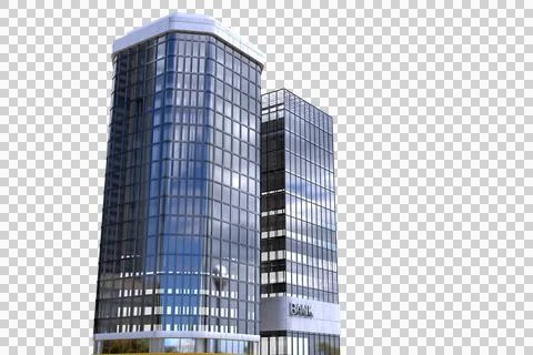 Low angle view of glass building Ilustración de archivo