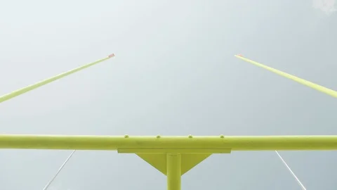 Low angle view of goalpost in American football stadium Stock Footage 104768683