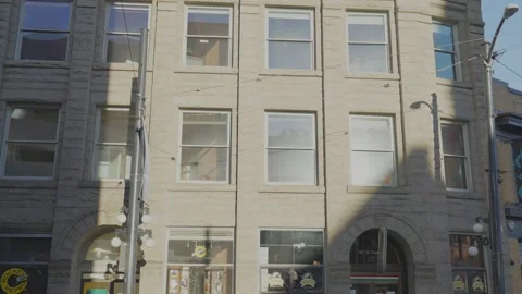 Low Angle View of a Group of Sky Scrapers in Downtown Vancouver, BC, Dec 2020 Stock Footage 147843004