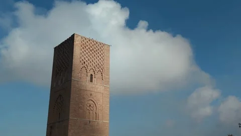 Low angle view of Hassan moque against sky. Rabat, Morocco Stock Footage 262738611