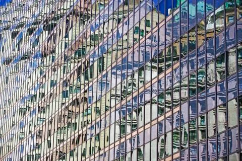 Low angle view of high rises, New York City, New York, United States Stock Photos