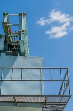 Low angle view of hoist deck Stock Photos