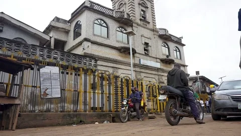Low angle view of Ikorodu central mosque Video stock 249149112
