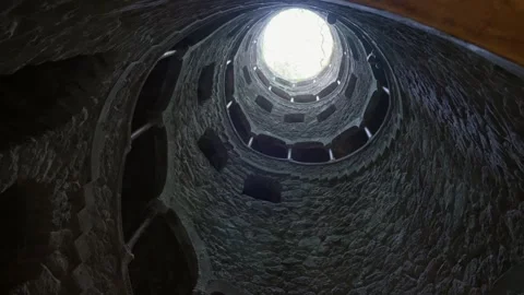 Low angle view on the Initiation Well in Sintra town in Portugal Stock Footage 289677533