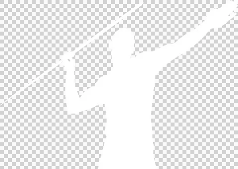 Low angle view of javelin player Stock Illustration