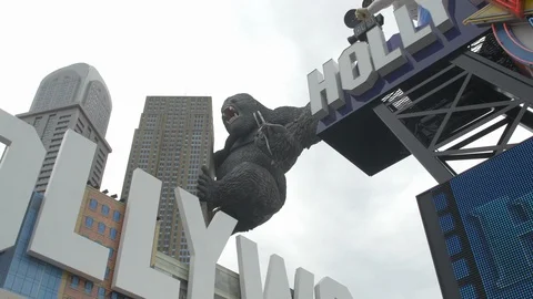 Low angle view of King Kong sculpture in Branson Stock Footage