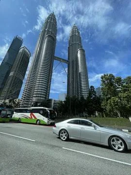 Low-Angle View of KLCC Petronas Twin Towers Stock Photos