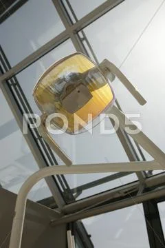Low angle view of a light in a dental surgery Stock Photos