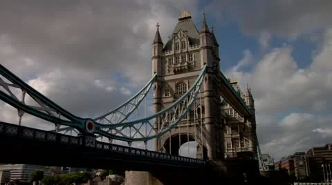 Low Angle view of London Bridge Stock Footage 22151931