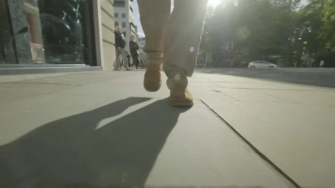 Low angle view of a man walking Stock Footage 108346332