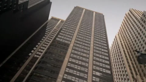 Low angle view of Manhattan skyscrapers for process plate Vídeo Stock 277516431