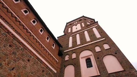 Low angle view of the medieval mir castle complex in belarus Stock Footage 322673353