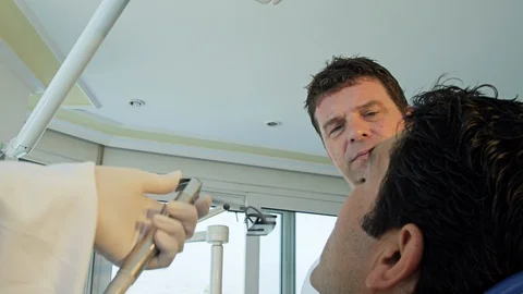Low Angle View, Medium Shot, Over The Shoulder View, Lockdown, 30 Seconds Or Stock Footage 94015963