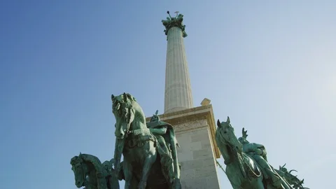 Low angle view of the Millennium Monument Stock Footage 99797438