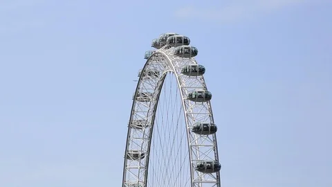Low angle view of The Millennium Wheel Stock Footage 113961534