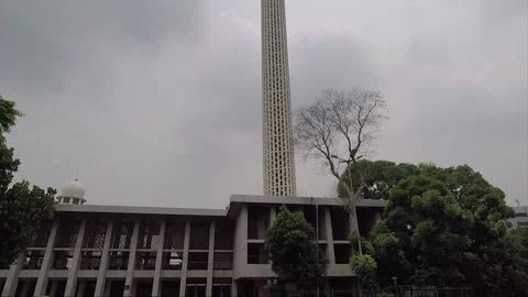 Low Angle View, Minaret Tower, Istiqlal Mosque, Jakarta, Java, Indonesia Stock Footage 313149841