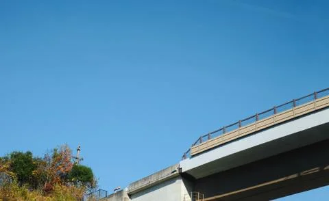 Low angle view modern bridge background for transportation in Japan Fotos Stock