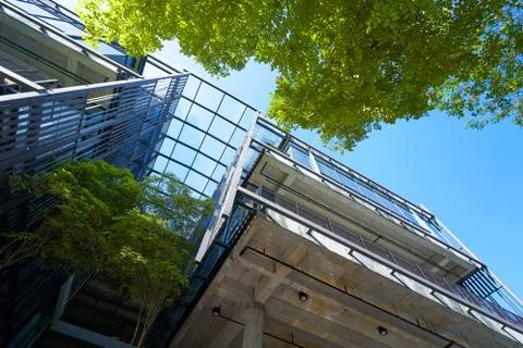 Low angle view of modern building Stock Photos