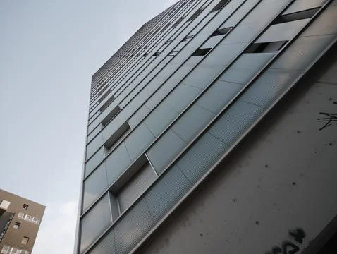 Low angle view of a modern building in Europe Stock Photos
