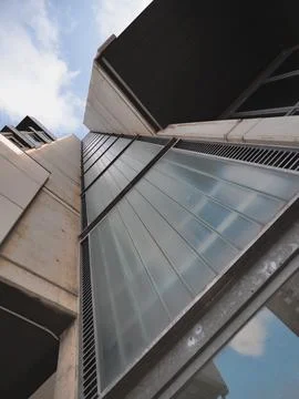 Low angle view of modern office building in Europe Stock Photos