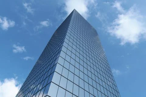 Low angle view of modern skyscraper Stock Illustration