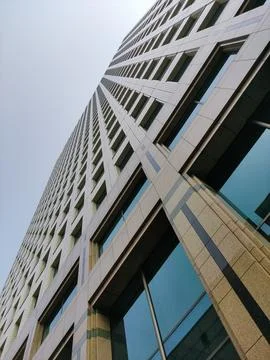 Low Angle View of Modern Skyscraper Building Facade 写真素材