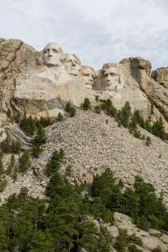 Low angle view of Mount Rushmore National Memorial, South Dakota, United States Stock Photos
