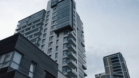 Low angle view of a multi-storey residential building. Stock Footage 89127695