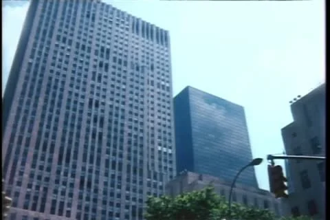 Low angle view of New York City skyscraper Stock Footage 11356844