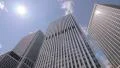 Low angle view on New York City skyscrapers 4k or 4k+ Resolution