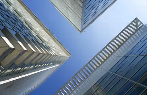 Low angle view of office building Stock Photos