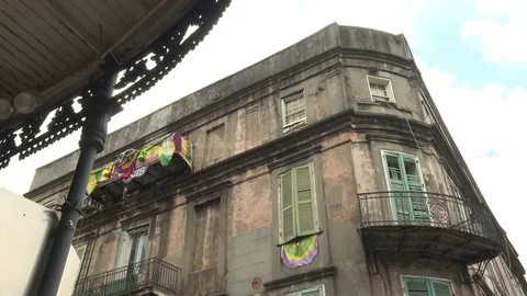 Low angle view of old buildings Stock Footage 84510853