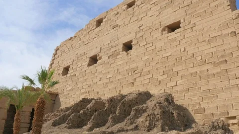 Low Angle View of the Old Ruined Building Stock Footage 127910021