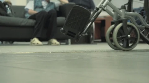 Low Angle View oof Wheelchair Video stock 112724162