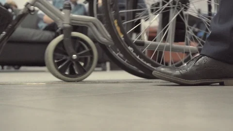 Low Angle View oof Wheelchair Video stock 112724189