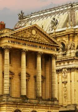 Low angle view of a palace, Chateau de Versailles, Versailles, Paris, France Stock Photos