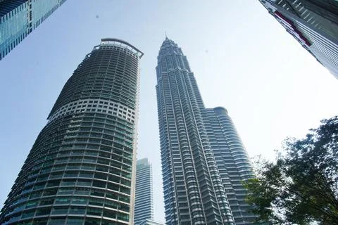 Low-angle view of Petronas 写真素材