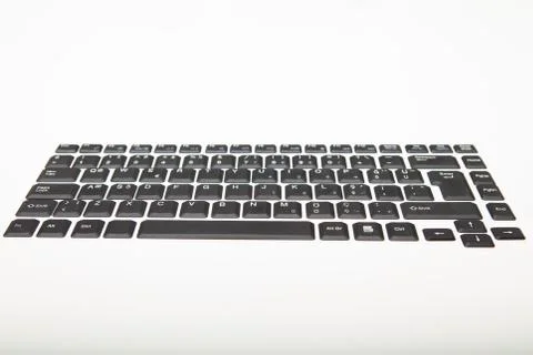 Low angle view of a qwerty computer keyboard 写真素材