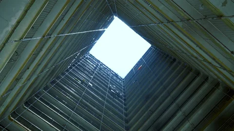 Low angle view of residential building condominium or apartment Stock Footage 105066076