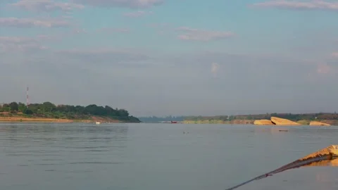 Low angle view of the river against sky Stock Footage 246526814