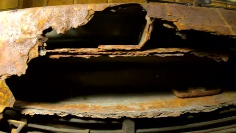 A Low Angle View of Road Salt Damage on a Car Stock Footage 167479196