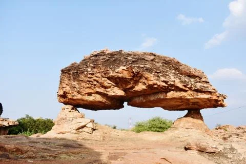 Low Angle View Of Rock Formations Against Sky Stock Photos