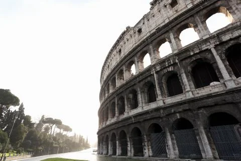 Low angle view of Roman Coliseum Stock Photos