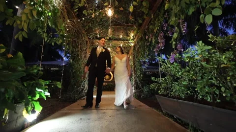 Low angle view of romantic couple looking happy Video stock 235423356