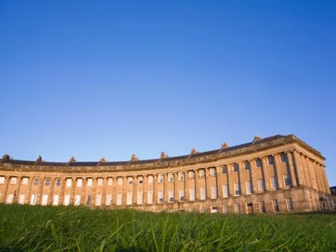Low angle view of royal crescent, bath Stock Photos