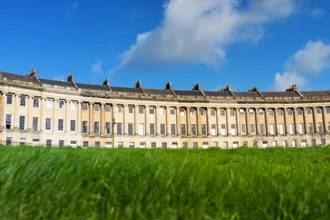 Low angle view of royal crescent, bath Stock Photos