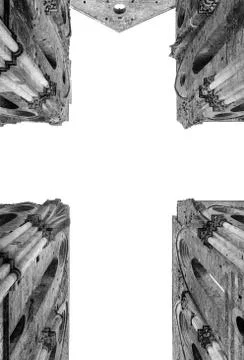 Low angle view of San Galgano abbey Foto stock