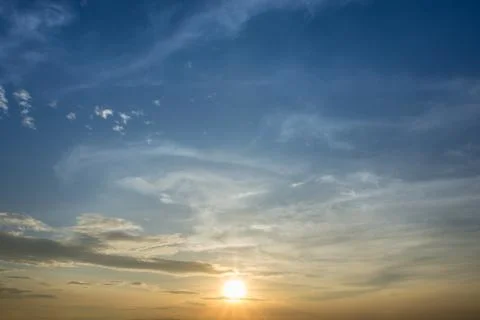 Low Angle View Of Sky At Sunset Stock Photos