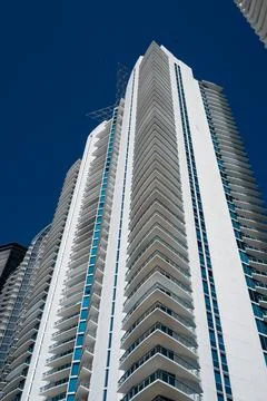 Low angle view of a skyscraper Stock Photos